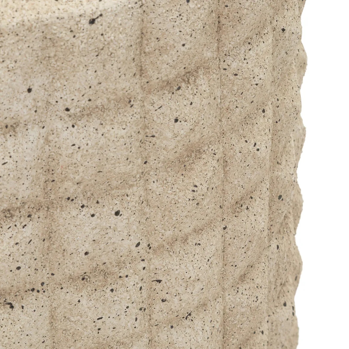 Vaso Beige Finitura Effetto Sabbia Diametro 14 cm, - Fati