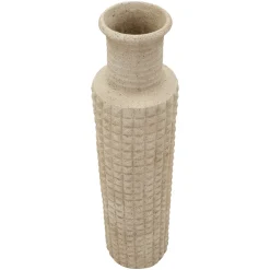 Vaso Beige Finitura Effetto Sabbia Diametro 14 cm, - Fati