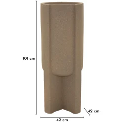 Vaso Beige Finitura Geometrica, - Fato