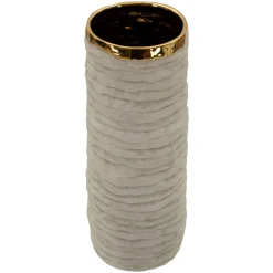 Vaso Beige oro Finitura Naturale Colore Struttura oro, - Leonar