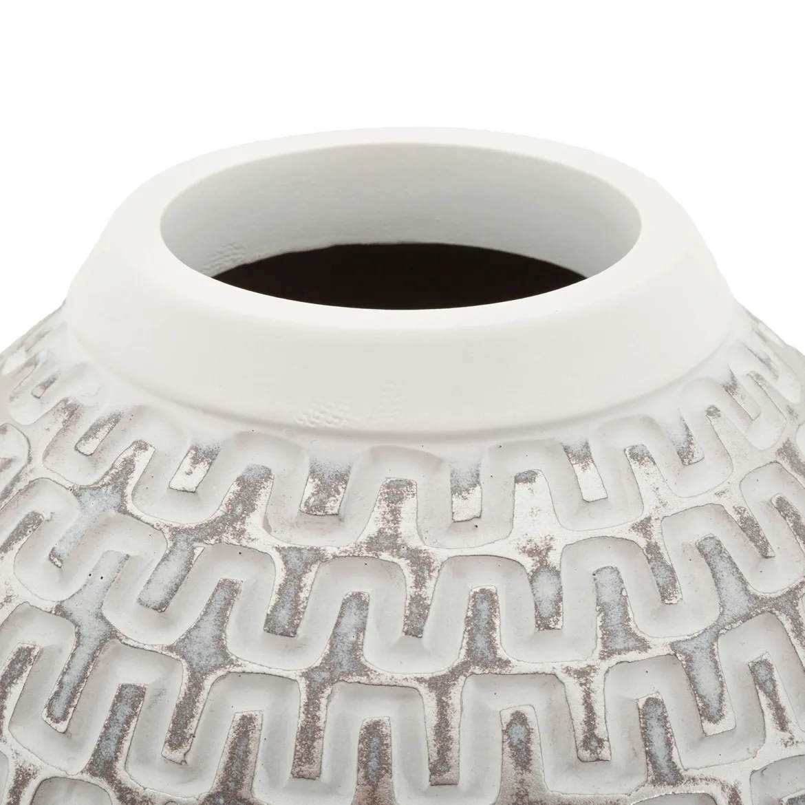 Vaso Bianco Argento Colore Struttura Argento Diametro 7 cm, - Elian