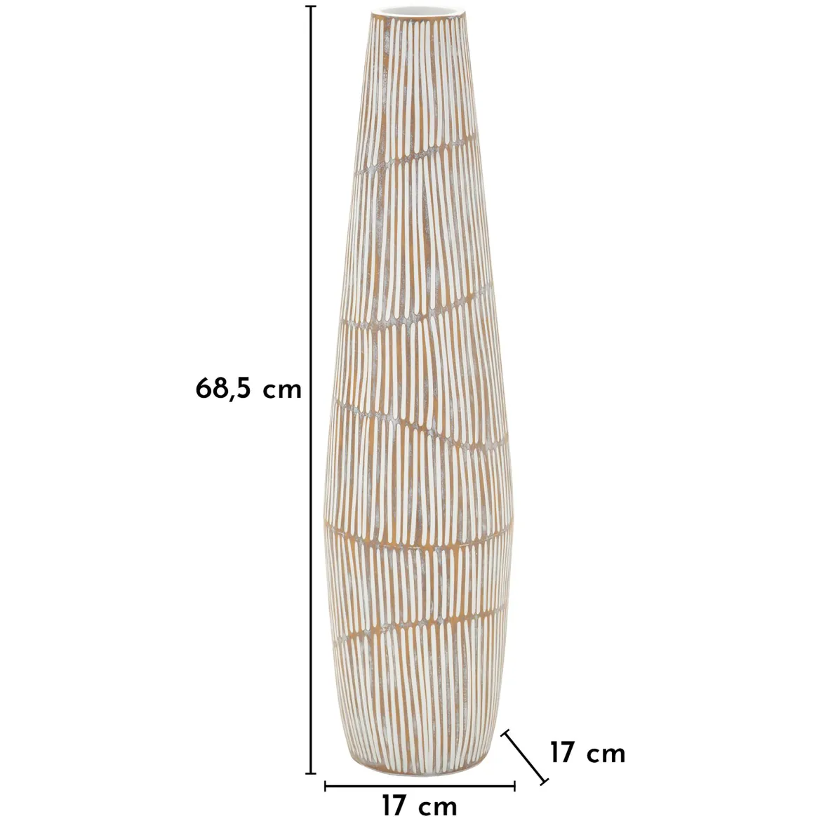 Vaso Bianco Crema Beige Colore Struttura Beige Diametro 6 cm, Sfumatura Colore Struttura Crema - Dadalelo