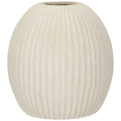 Vaso Bianco Crema Texture Irregolare Diametro 12.5 cm, Sfumatura Colore Struttura Crema - Galo