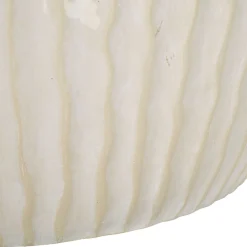 Vaso Bianco Crema Texture Irregolare Diametro 12.5 cm, Sfumatura Colore Struttura Crema - Galo