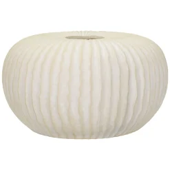 Vaso Bianco Crema Texture Irregolare Diametro 9.5 cm, Sfumatura Colore Struttura Crema - Famimiso