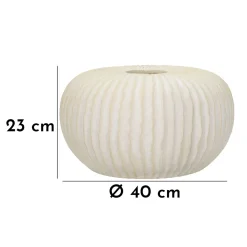 Vaso Bianco Crema Texture Irregolare Diametro 9.5 cm, Sfumatura Colore Struttura Crema - Famimiso