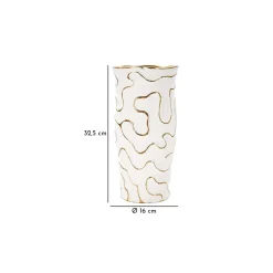 Vaso Bianco oro Colore Struttura oro, - Banenoha