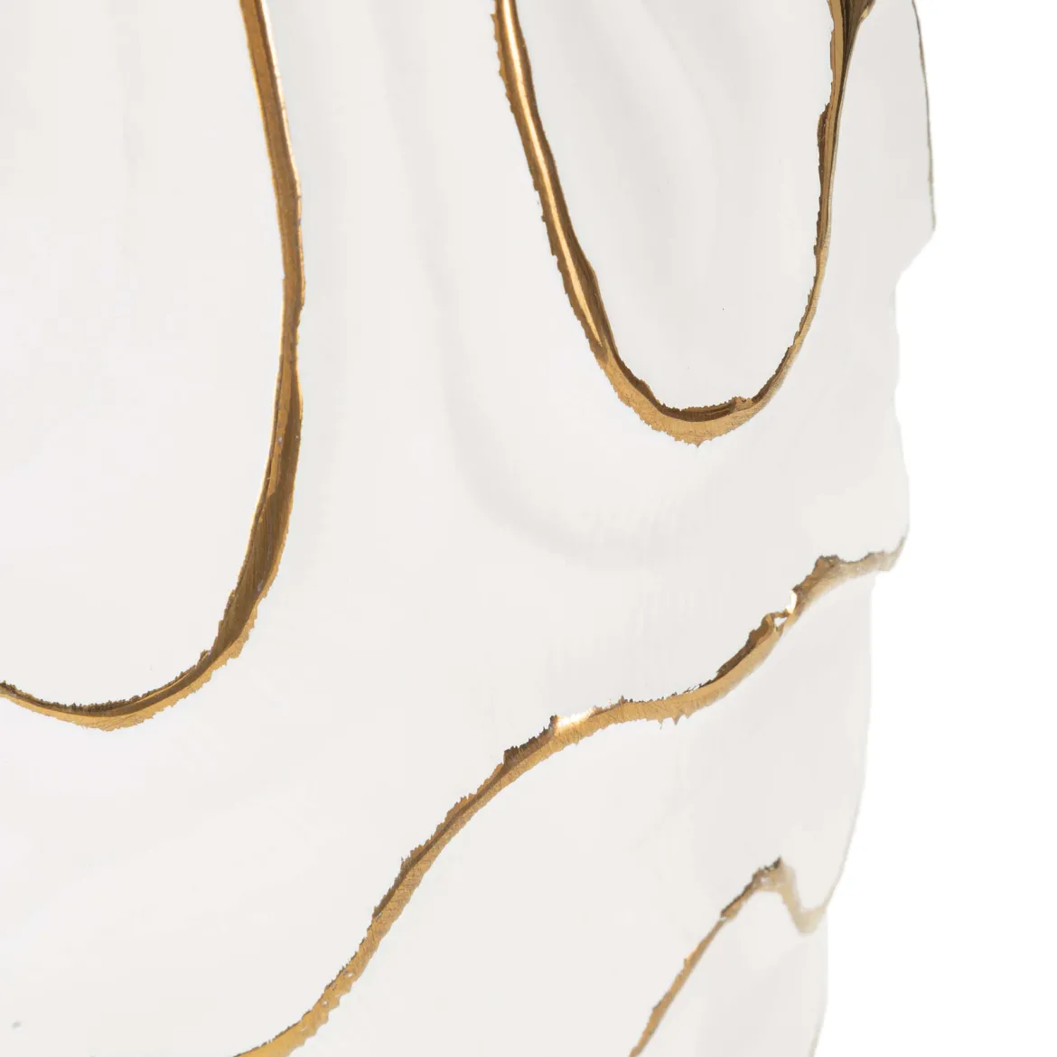 Vaso Bianco oro Colore Struttura oro, - Banenoha