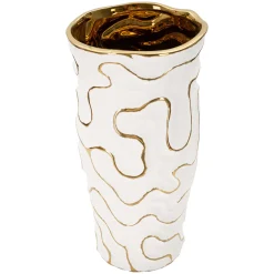 Vaso Bianco oro Colore Struttura oro, - Banenoha