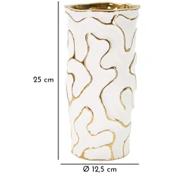 Vaso Bianco oro Colore Struttura oro, - Elide