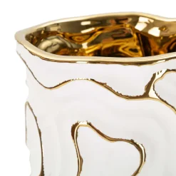 Vaso Bianco oro Colore Struttura oro, - Elide