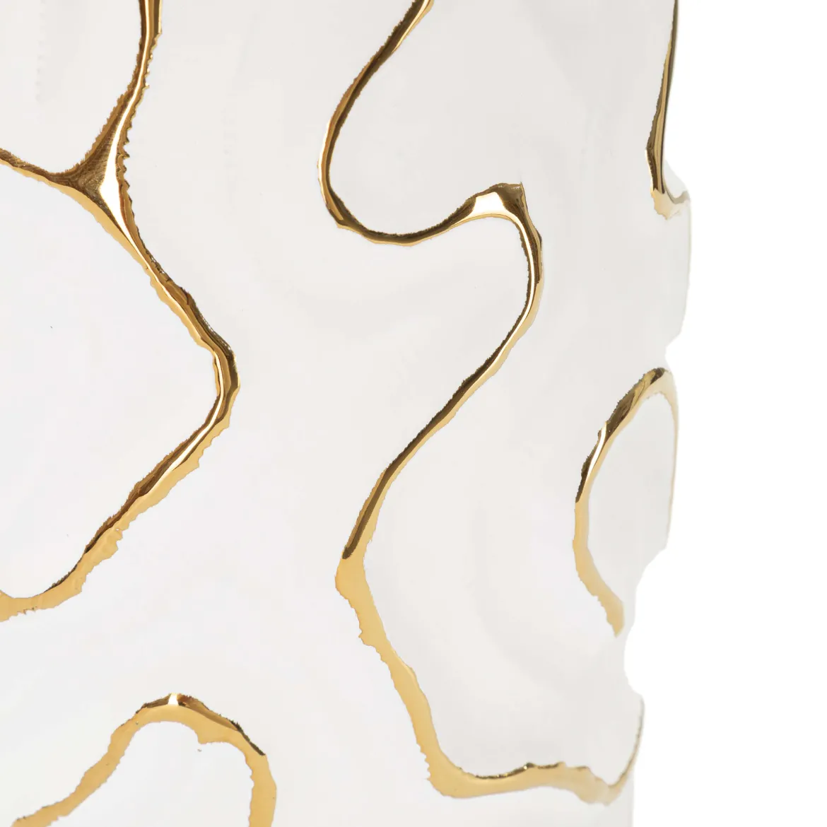 Vaso Bianco oro Colore Struttura oro, - Elide