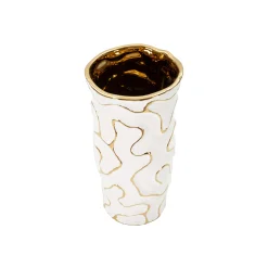 Vaso Bianco oro Colore Struttura oro, - Elide