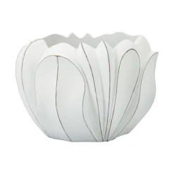 Vaso Bovezzo, 35x35 h24 cm, Bianco