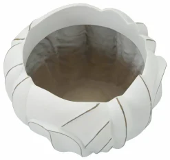 Vaso Bovezzo, 35x35 h24 cm, Bianco