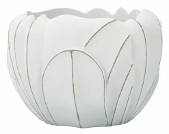 Vaso Bovezzo, 35x35 h24 cm, Bianco