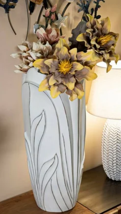 Vaso Brabbia, 31x31 h69 cm, Bianco