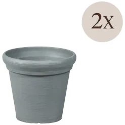 Vaso Grigio set 2 Vasi, Made in Italy - Townley