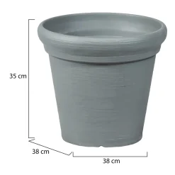 Vaso Grigio set 2 Vasi, Made in Italy - Townley