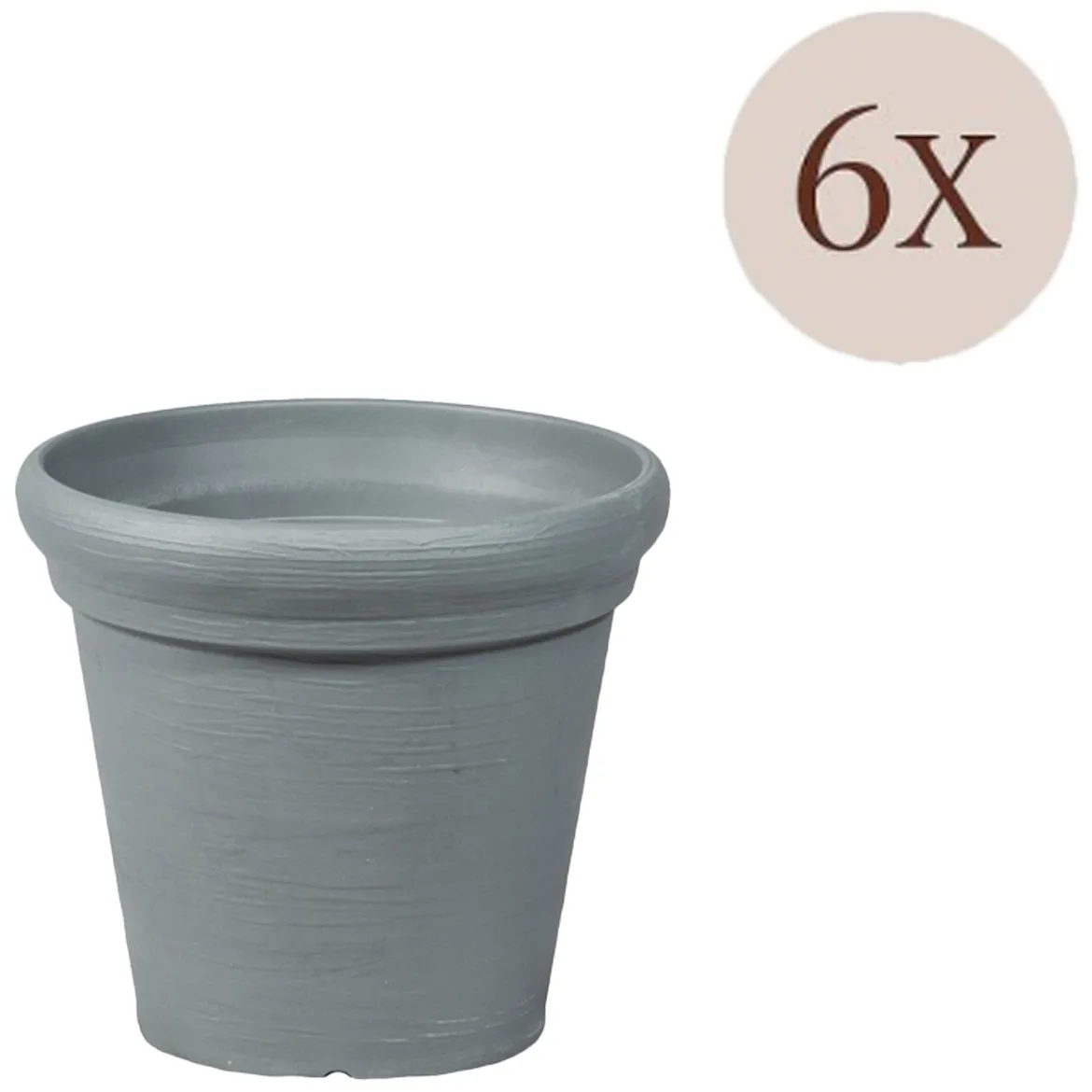 Vaso Grigio set 6 Vasi, Made in Italy - Townley