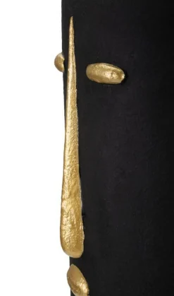 Vaso Hamilton, Nero e Oro, 25x25 h25 cm
