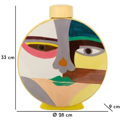 Vaso Multicolore Disegno Moderno Diametro 8 cm, - Baroneka