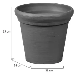 Vaso Nero Antracite, Made in Italy - Lou