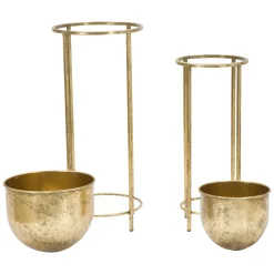Vaso oro set 2 Vasi, Portavasi Rimovibili Diametro Vaso Grande: 26, Vaso Piccolo: 20 cm, - Twizel