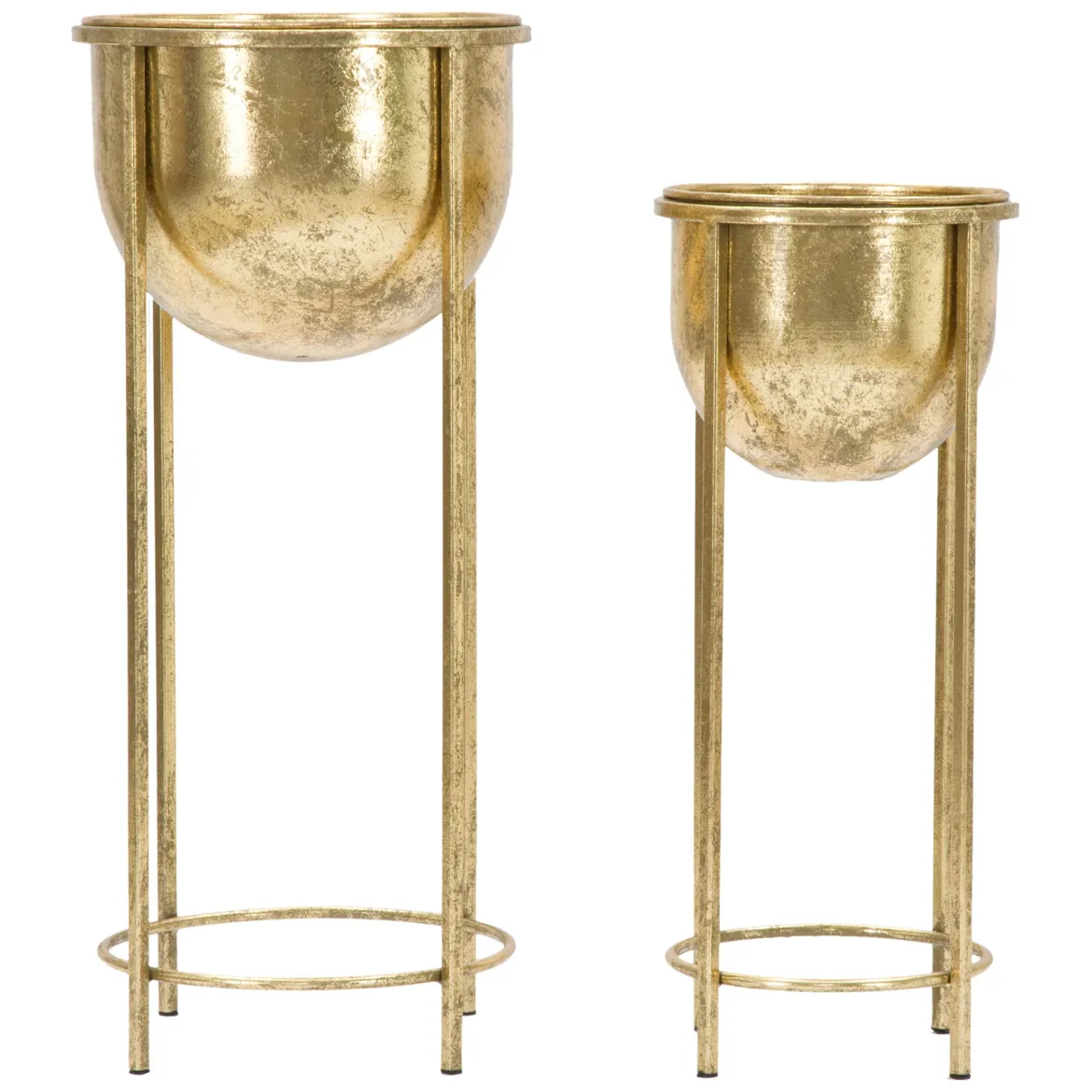 Vaso oro set 2 Vasi, Portavasi Rimovibili Diametro Vaso Grande: 26, Vaso Piccolo: 20 cm, - Twizel