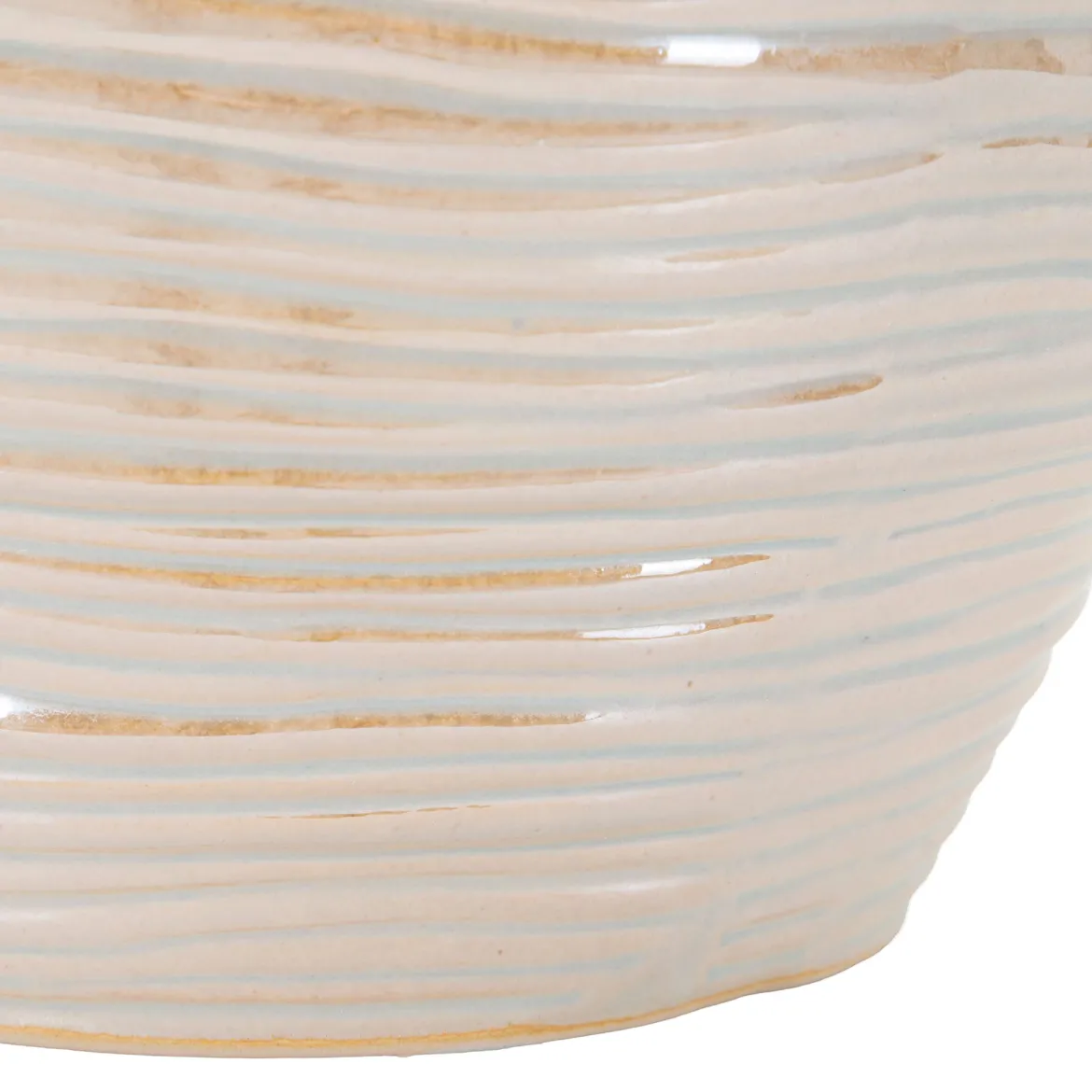 Vaso Rosa Bianco Crema Finitura Effetto Materico Colore Struttura Bianco, Sfumatura Colore Struttura Crema - Batobamo