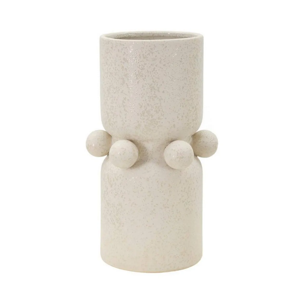 Vaso Tom, Crema, 16x16 h28 cm