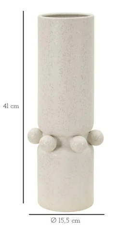 Vaso Tom, Crema, 16x16 h41 cm
