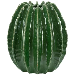 Vaso Verde Disegno con Cactus Diametro 9 cm, - KohYao