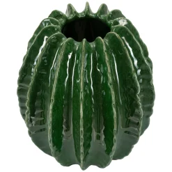 Vaso Verde Disegno con Cactus Diametro 9 cm, - KohYao