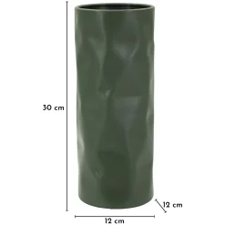Vaso Verde Finitura Effetto Materico, - Fasani
