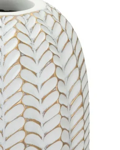 Vaso Whitechapel, Bianco e Oro, 19x19 h46 cm