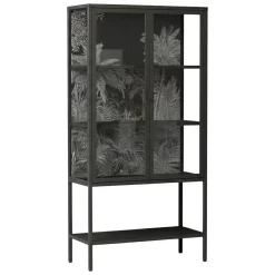 Vetrina 2 ante 80x35x160h cm ardesia - Busseto