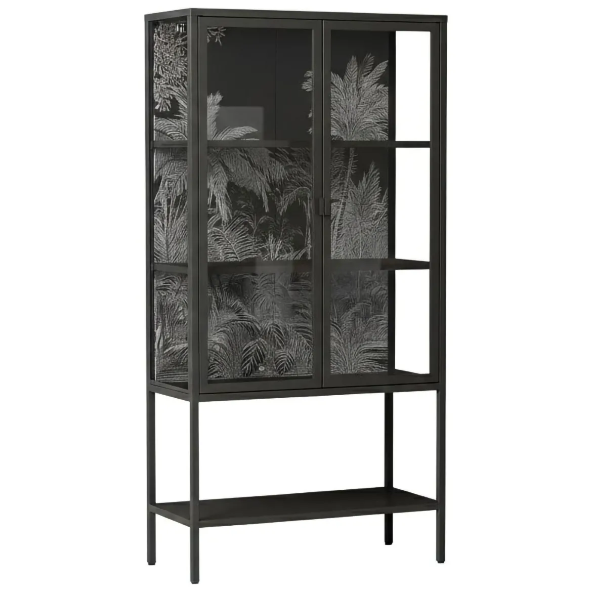 Vetrina 2 ante 80x35x160h cm ardesia - Busseto