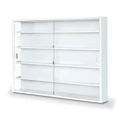 Vetrina Bianco 4 Ripiani 2 Ante 60x80x10h cm, 5 Vani - Oulx