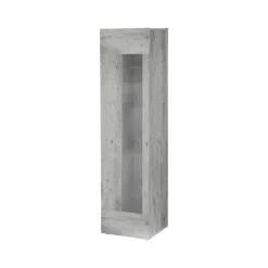 Vetrina finitura rustica 45x34x162h cm cemento - Adatka
