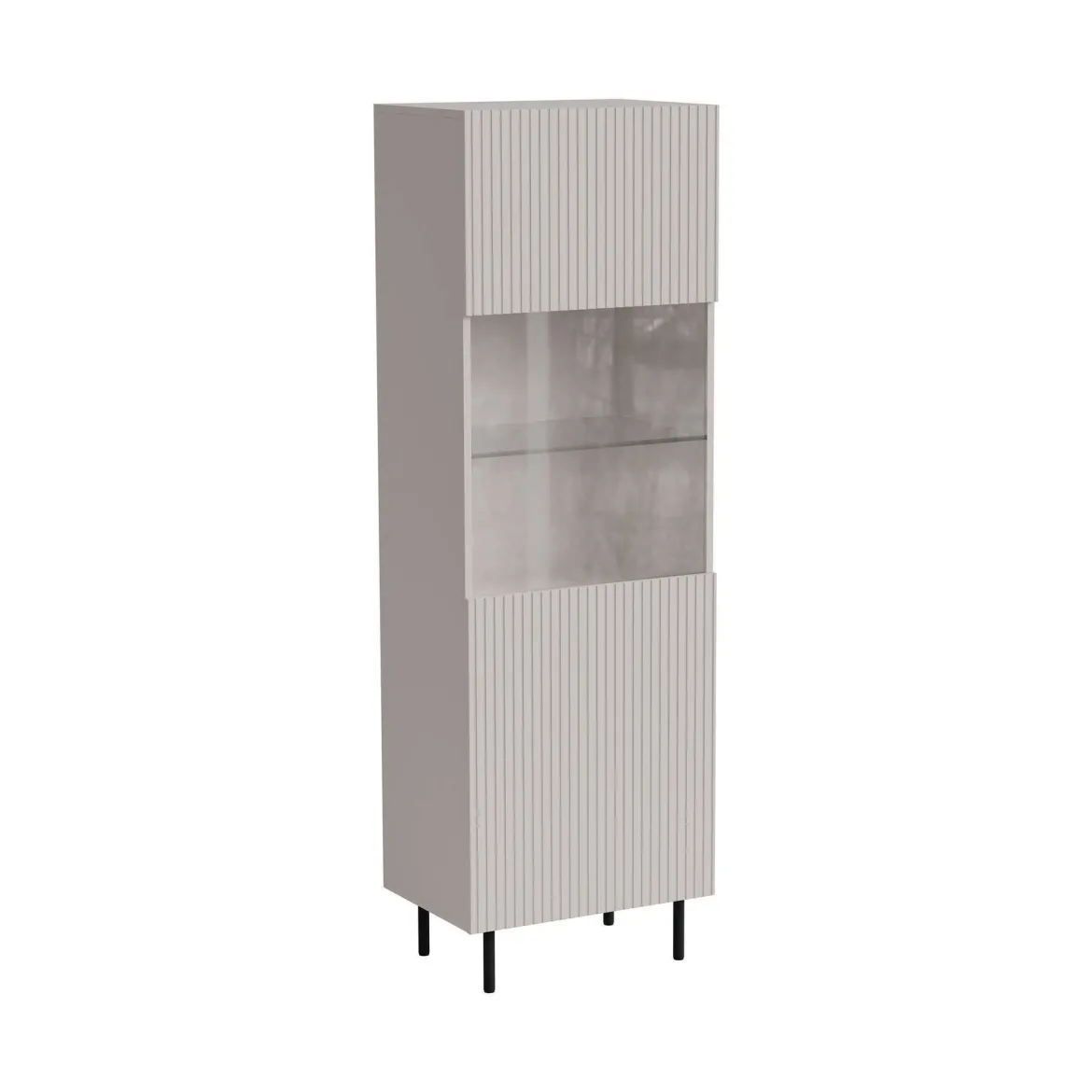 Vetrina Luzzana, 60x42 h183 cm, Beige