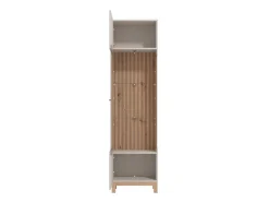 Vetrina Marrone Beige Rovere Nodi 4 Ripiani Apertura Battente 51.5x35x191.5h cm, Un'anta - Usseaux