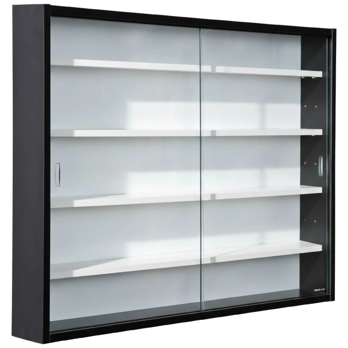 Vetrina Nero 4 Ripiani 2 Ante 10x80x60h cm, 5 Vani - Cumiana