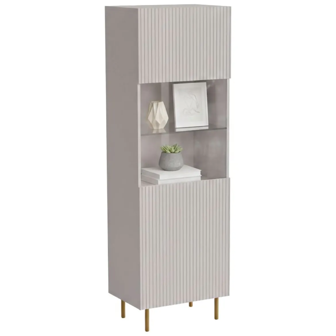 Vetrina Raccuja, 60x42 h183 cm, Beige