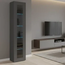 Vetrina stretta ingresso 40x30x180h cm antracite - Arnika