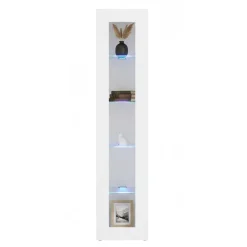 Vetrina stretta 40x30x180h cm bianca lucida - Aristotele