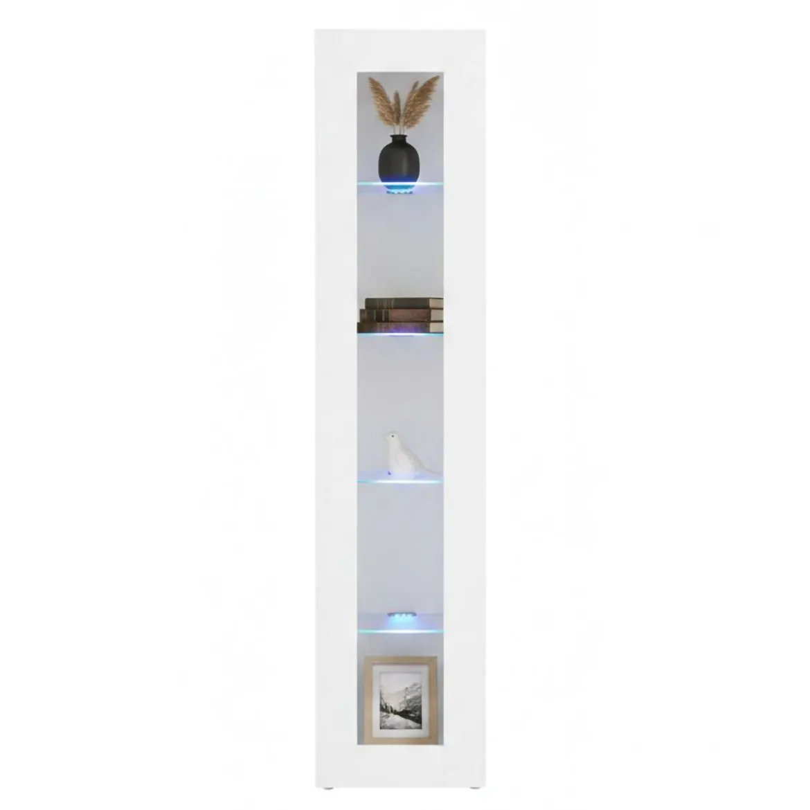 Vetrina stretta 40x30x180h cm bianca lucida - Aristotele