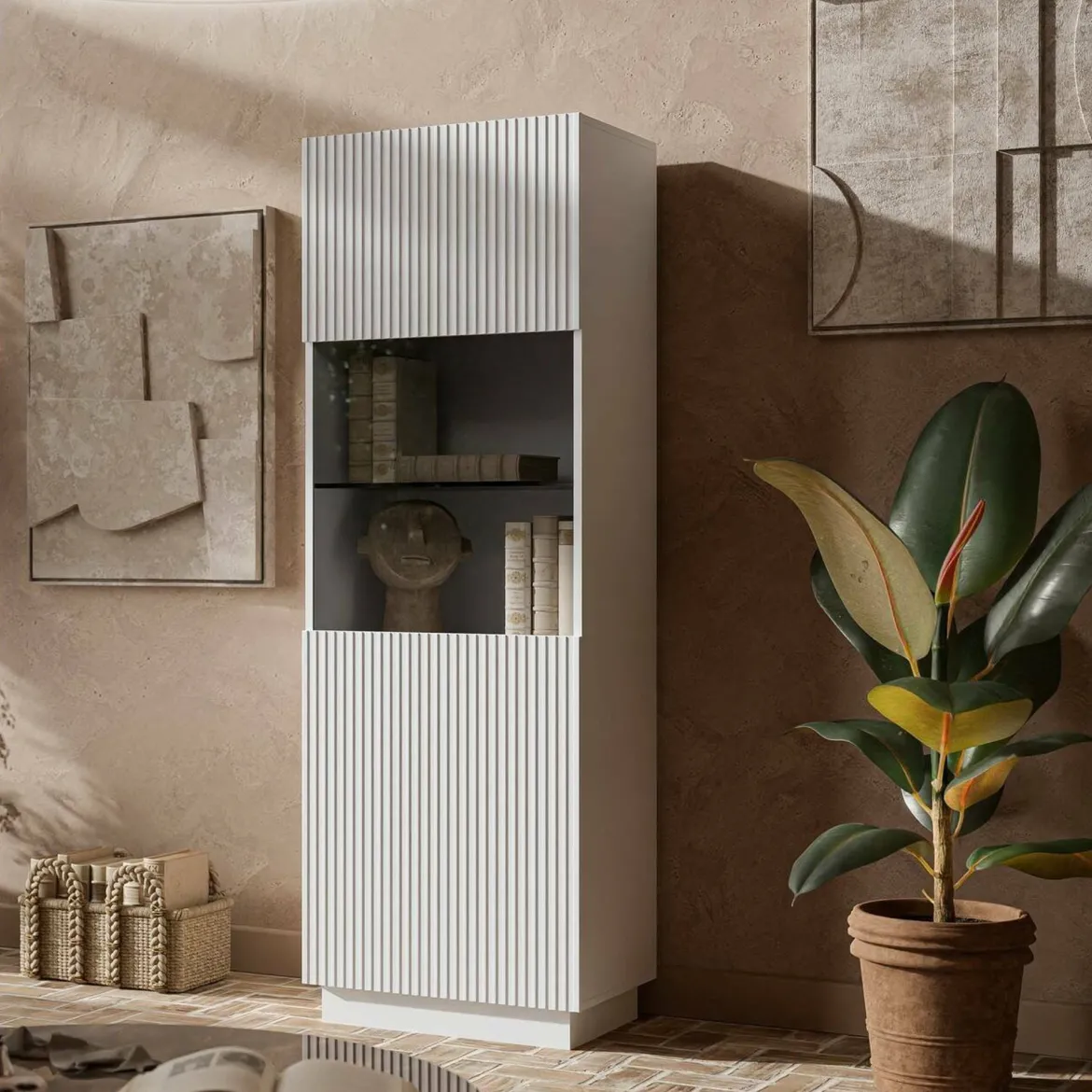 Vetrina Vado, 60x40 h178 cm, Bianco