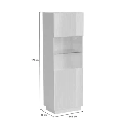 Vetrina Vado, 60x40 h178 cm, Bianco