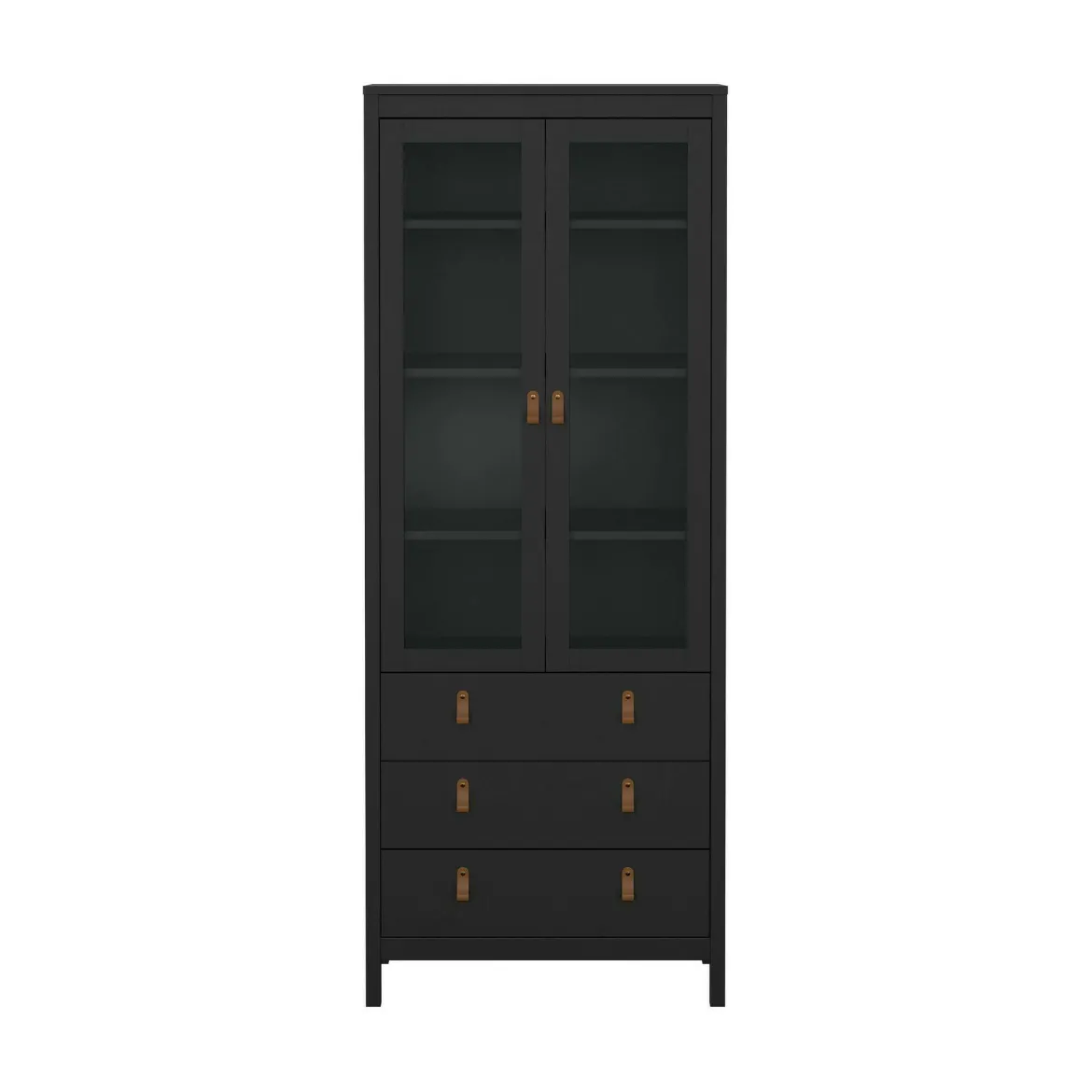 Vetrina vintage sala da pranzo 2 ante 78x32x199h cm nera - Lazio